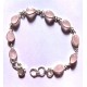 Bracelet Silver Teardrop Rose Quartz 